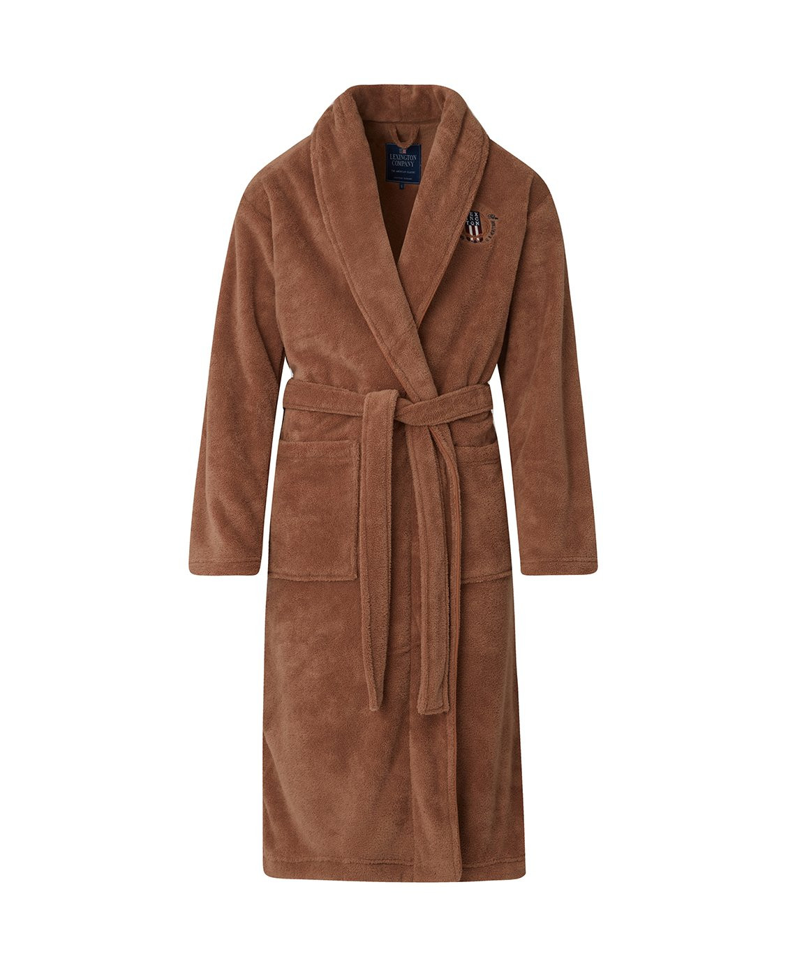 Lexington Fleece Bademantel LESLEY mid brown