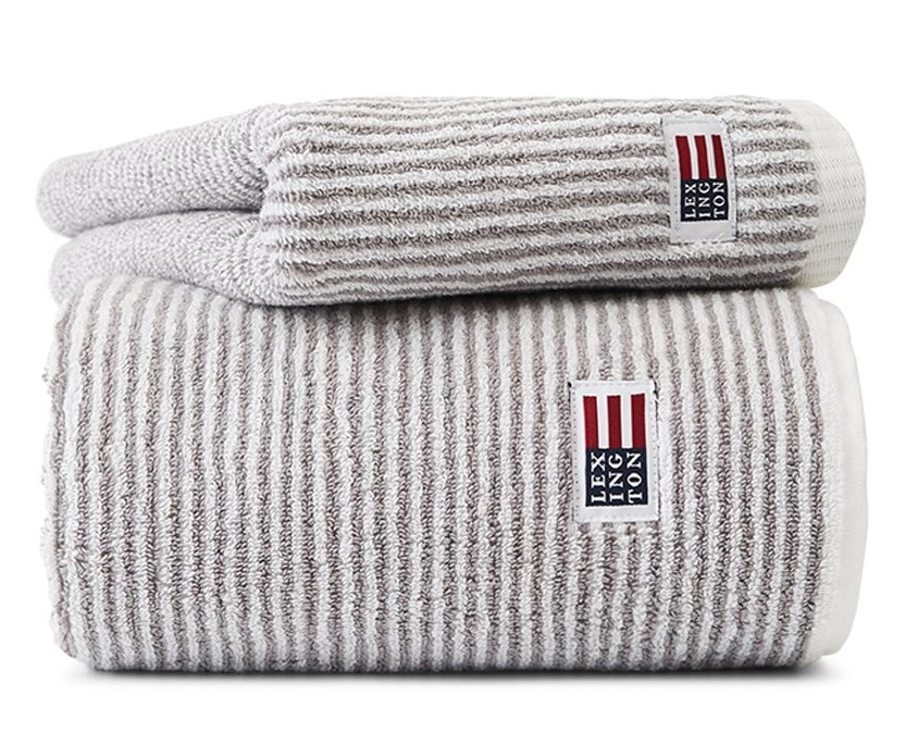 Lexington Handtuchserie Original Striped Grau/Weiß