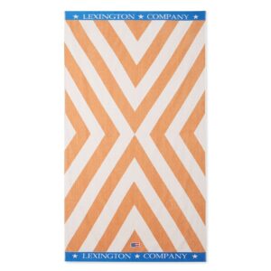 Lexington Strandtuch Graphic Cotton Velour Beige 100 x 180 cm