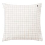 Lexington Kissenbezug Cecked Lyocell/Cotton White/Beige 80 x 80 cm