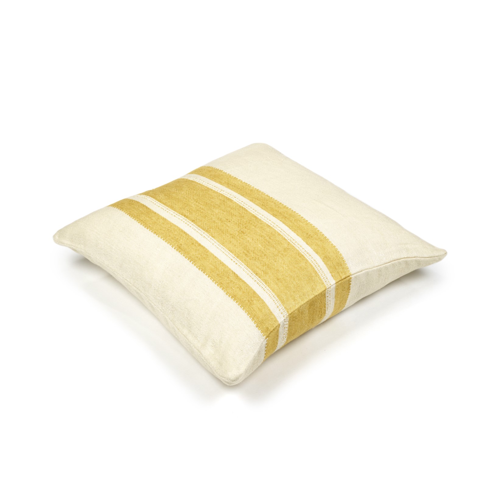 Libeco The Belgian Pillow Mustard stripe 50 x 50 cm – Bild 2