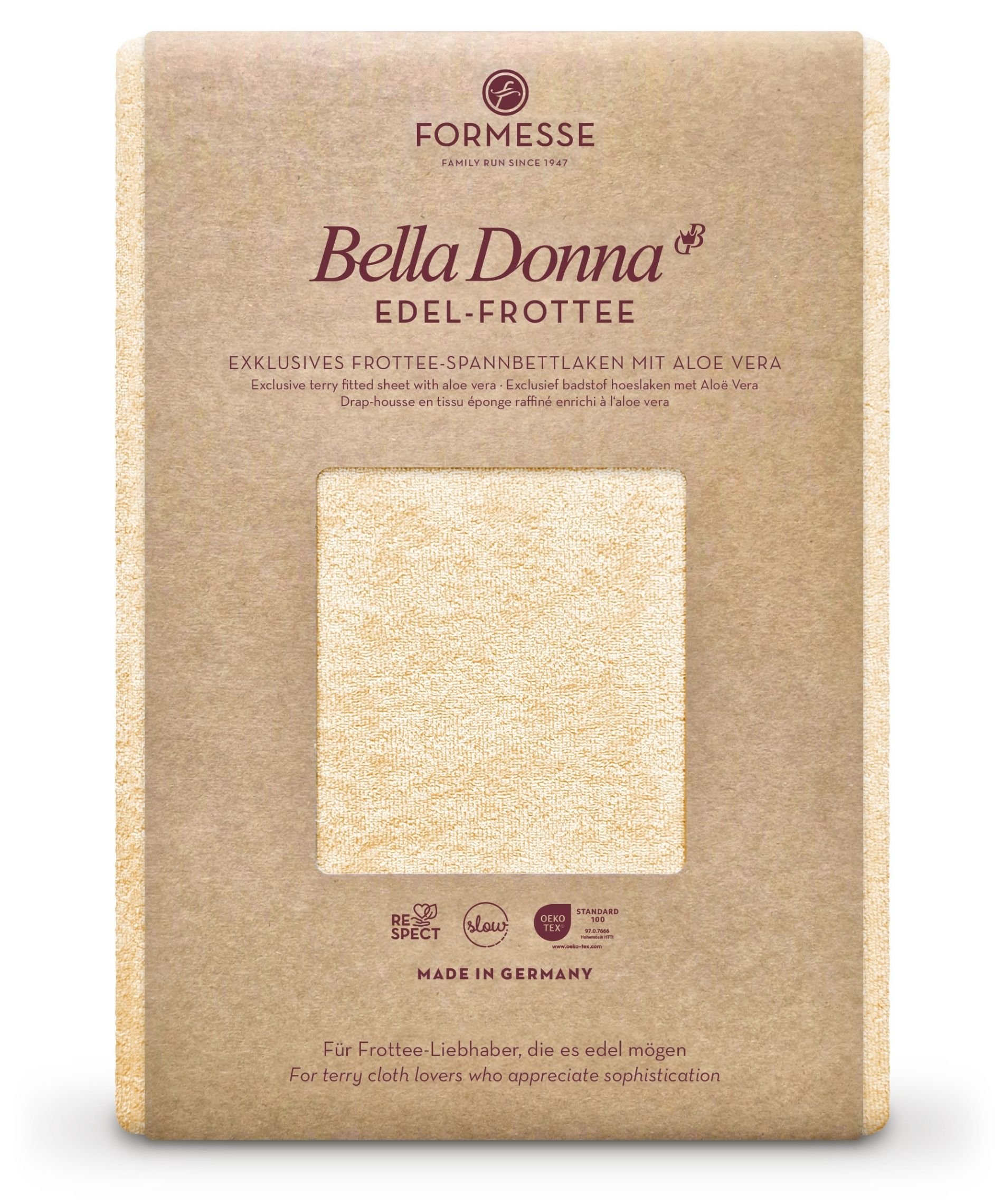 Formesse Spannbettlaken Bella Donna Edel-Frottee champignon