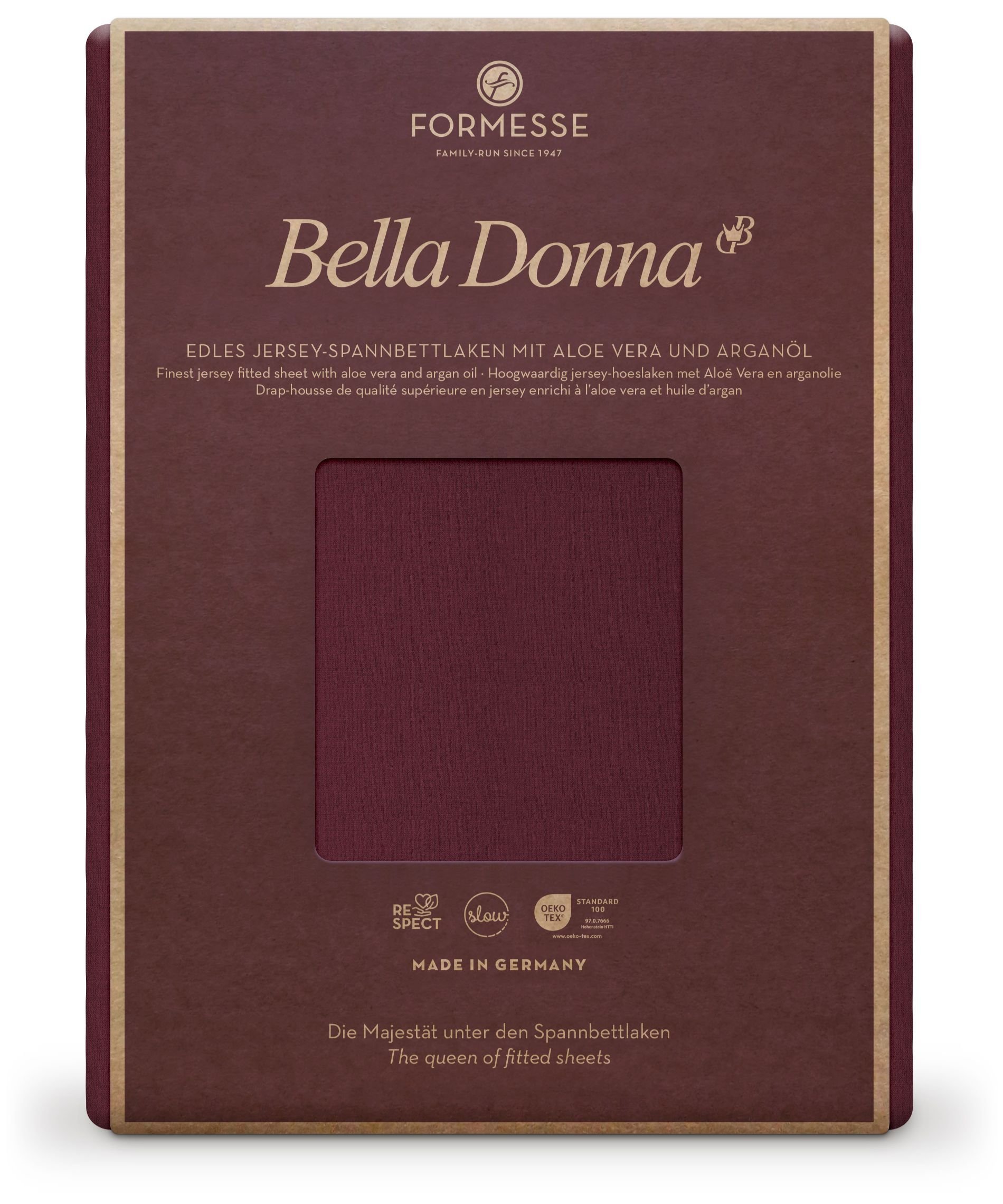 Formesse Spannbettlaken Bella Donna Jersey Cabernet (0033)