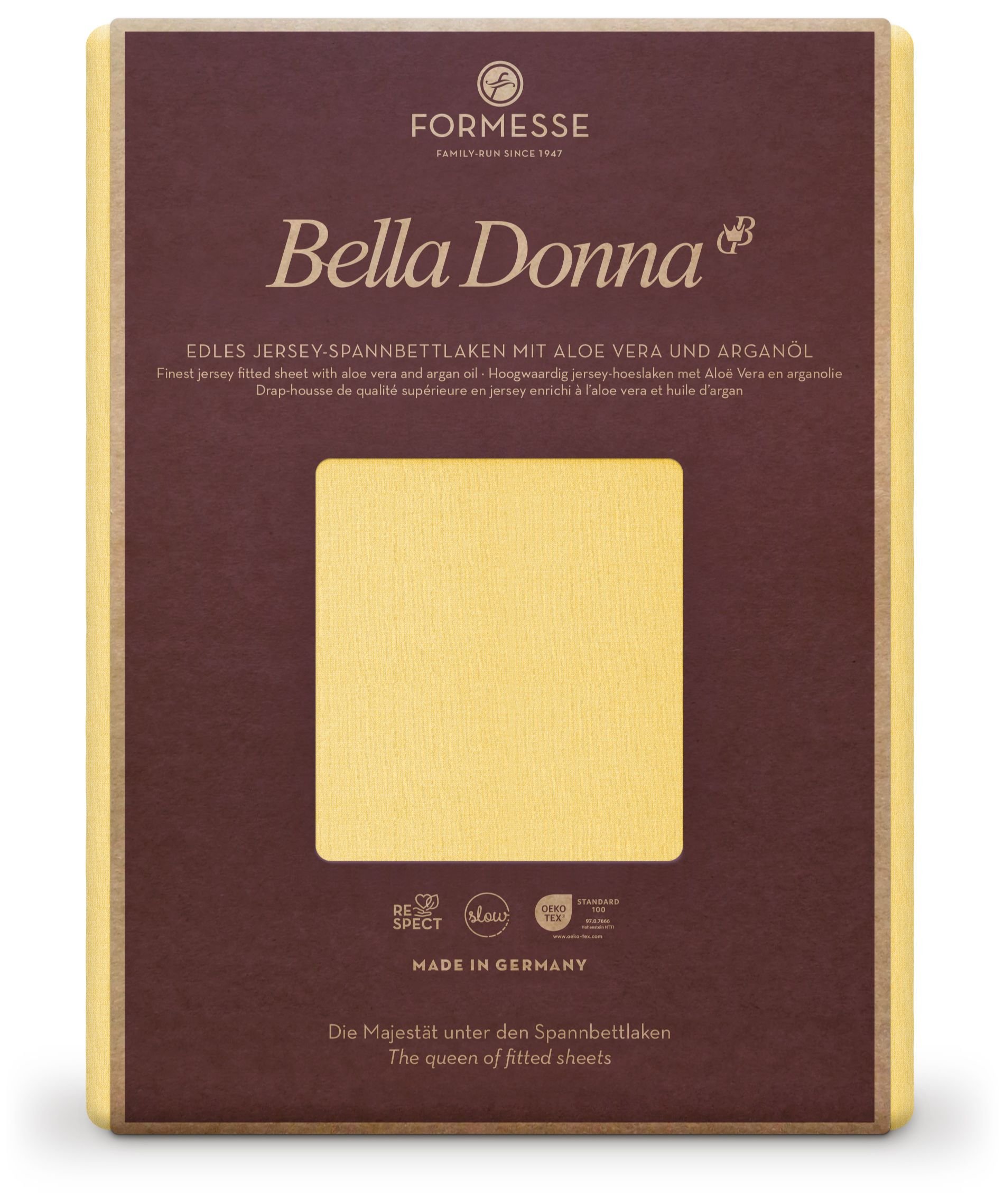 Formesse Spannbettlaken Bella Donna Jersey Hellgelb (0091)