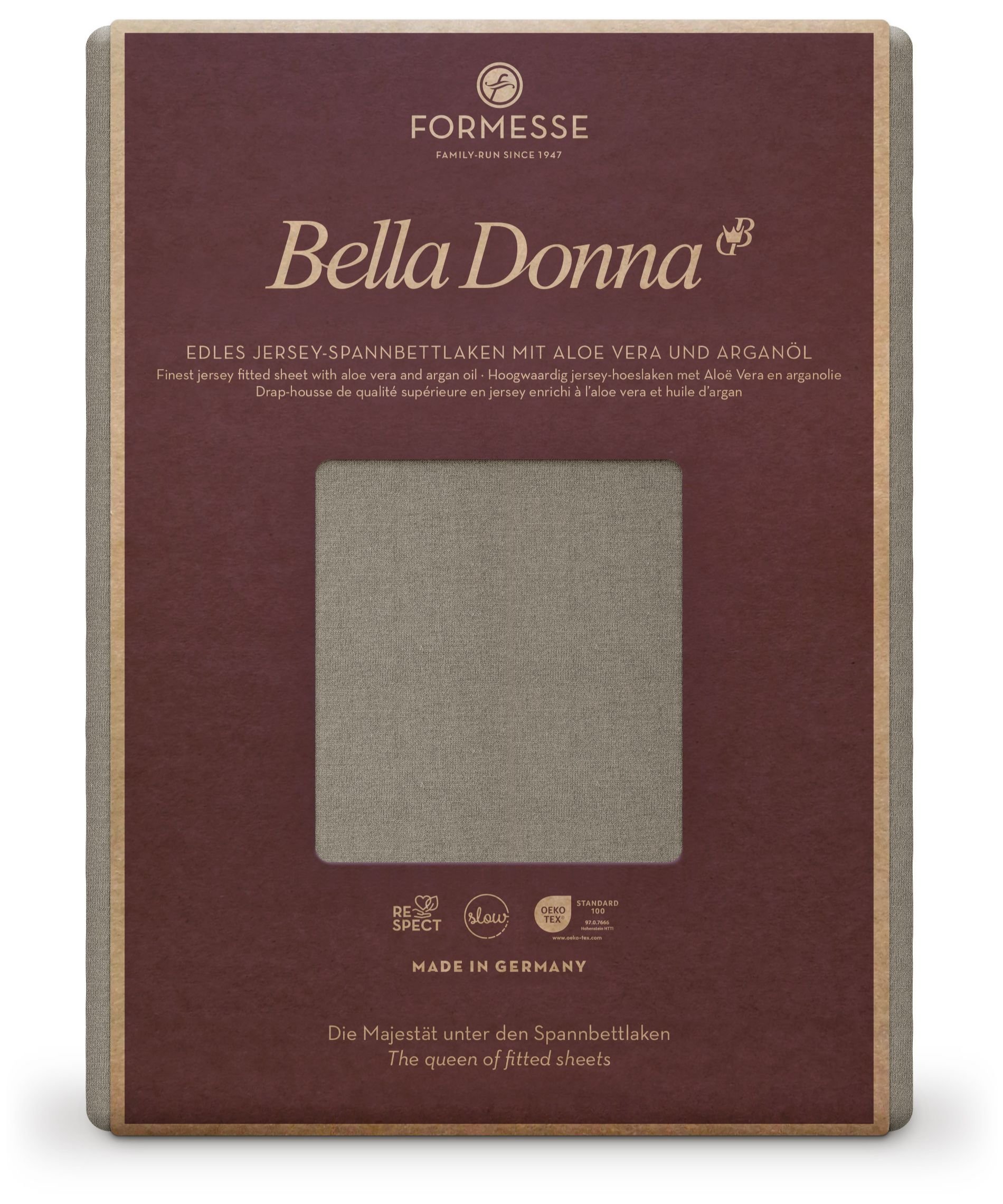 Formesse Spannbettlaken Bella Donna Jersey Platin (0125)