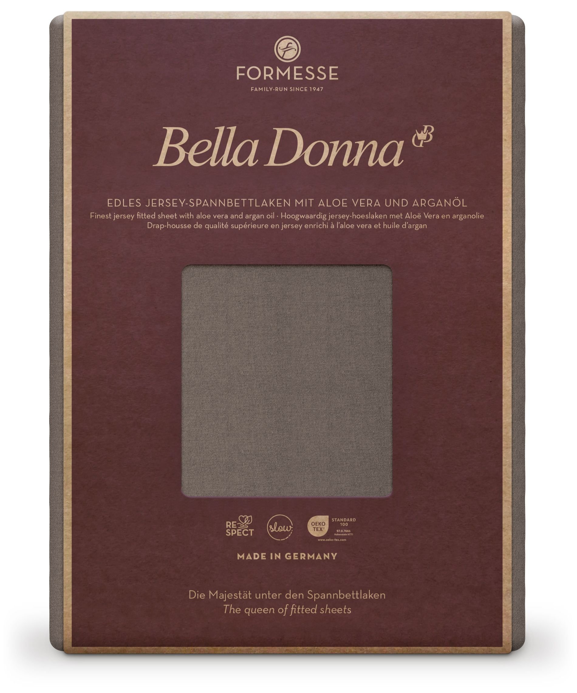 Formesse Spannbettlaken Bella Donna Jersey Trüffel (0126)