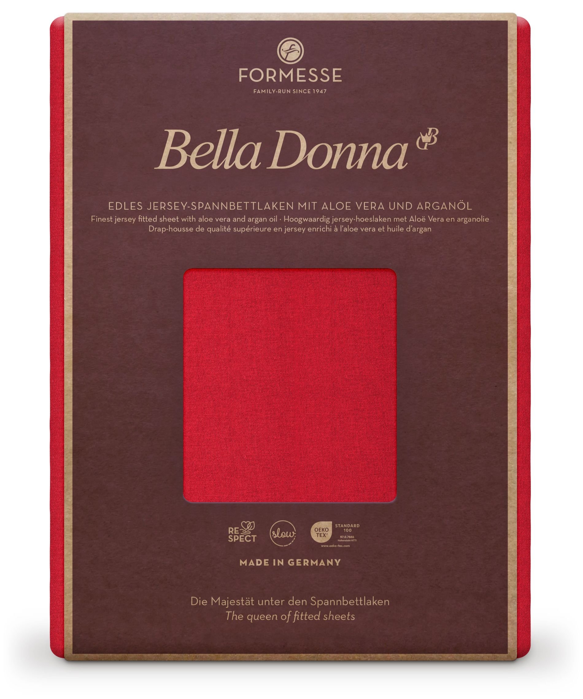 Formesse Spannbettlaken Bella Donna Jersey Rot (0185)