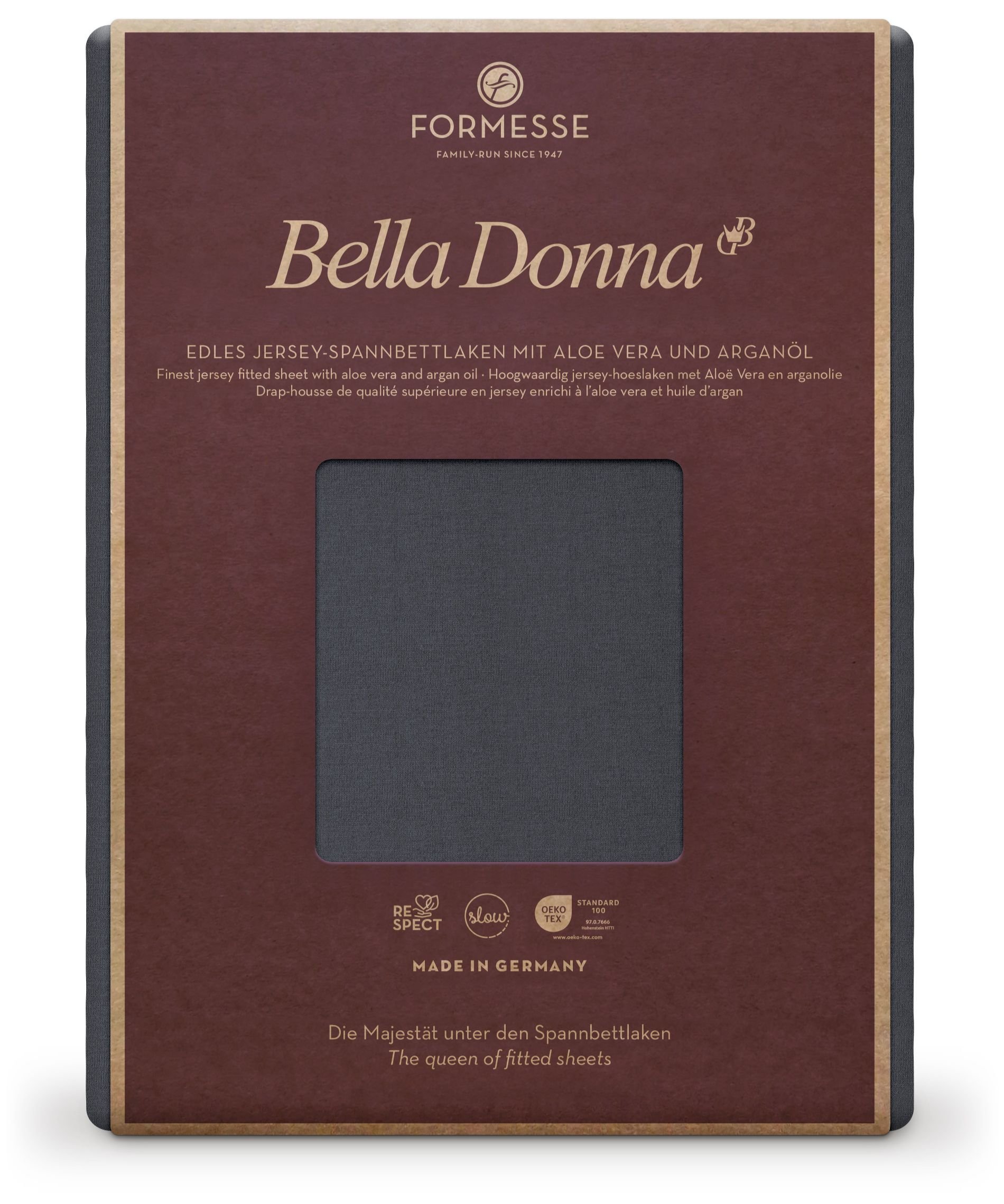 Formesse Spannbettlaken Bella Donna Jersey Anthrazit (0213)