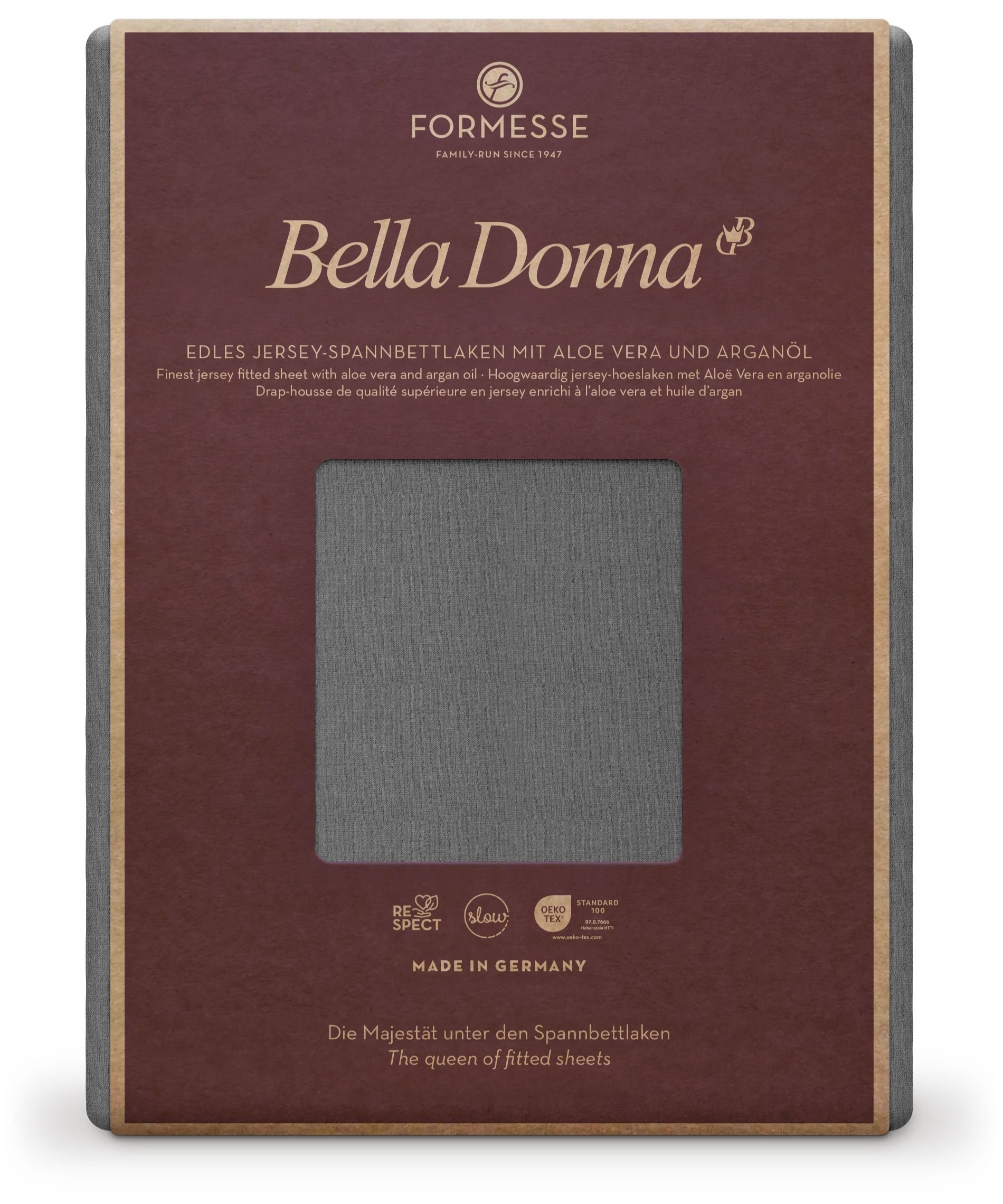 Formesse Spannbettlaken Bella Donna Jersey Hellanthrazit (0215)