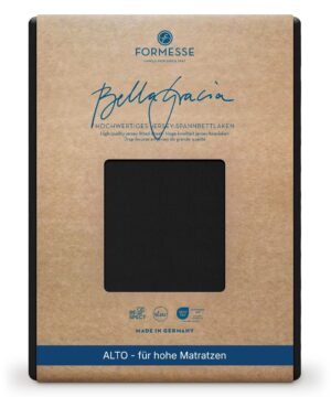 Formesse Spannbettlaken Bella Gracia Alto Schwarz (0101)