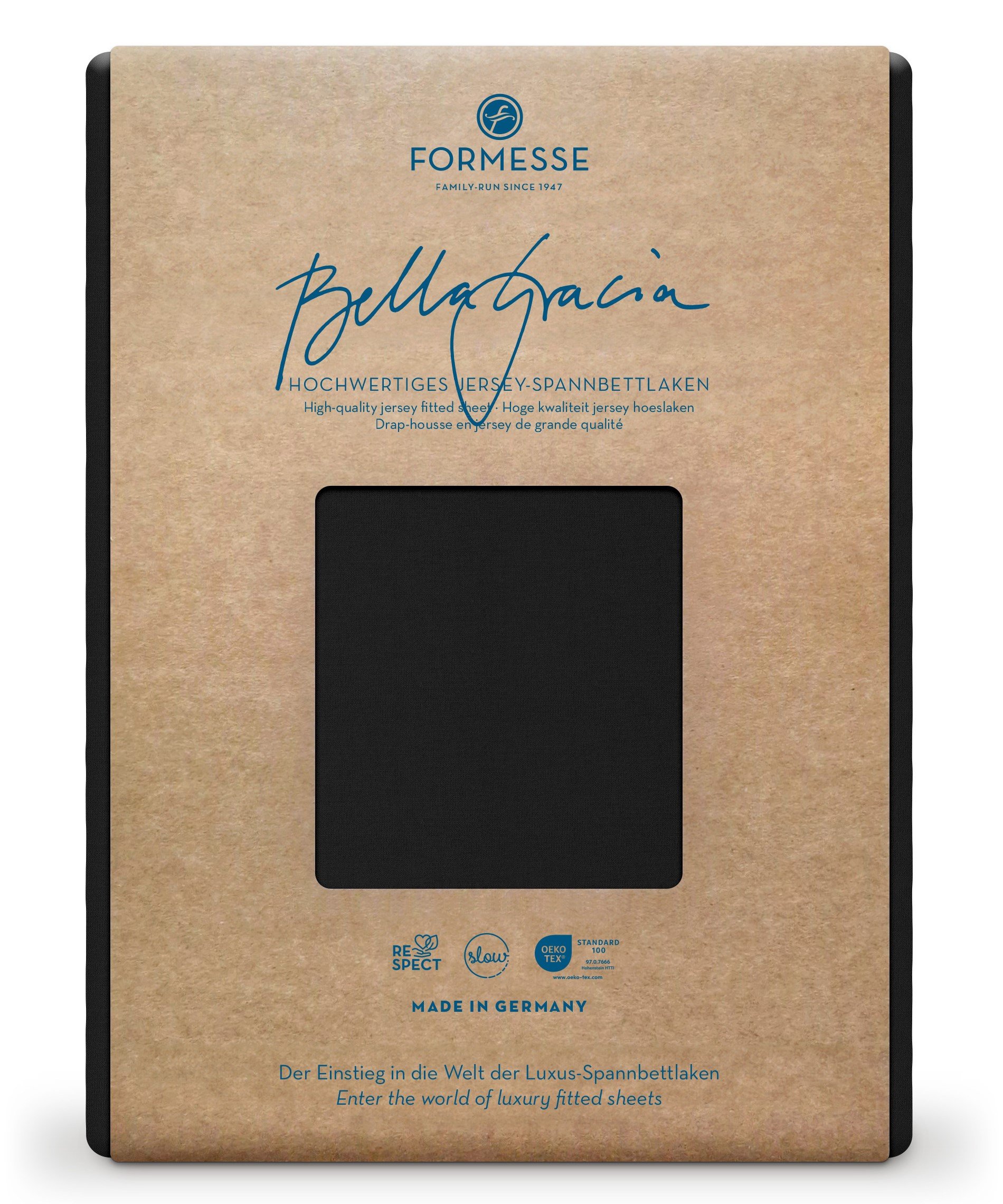 Formesse Spannbettlaken Bella Gracia Schwarz (0101)