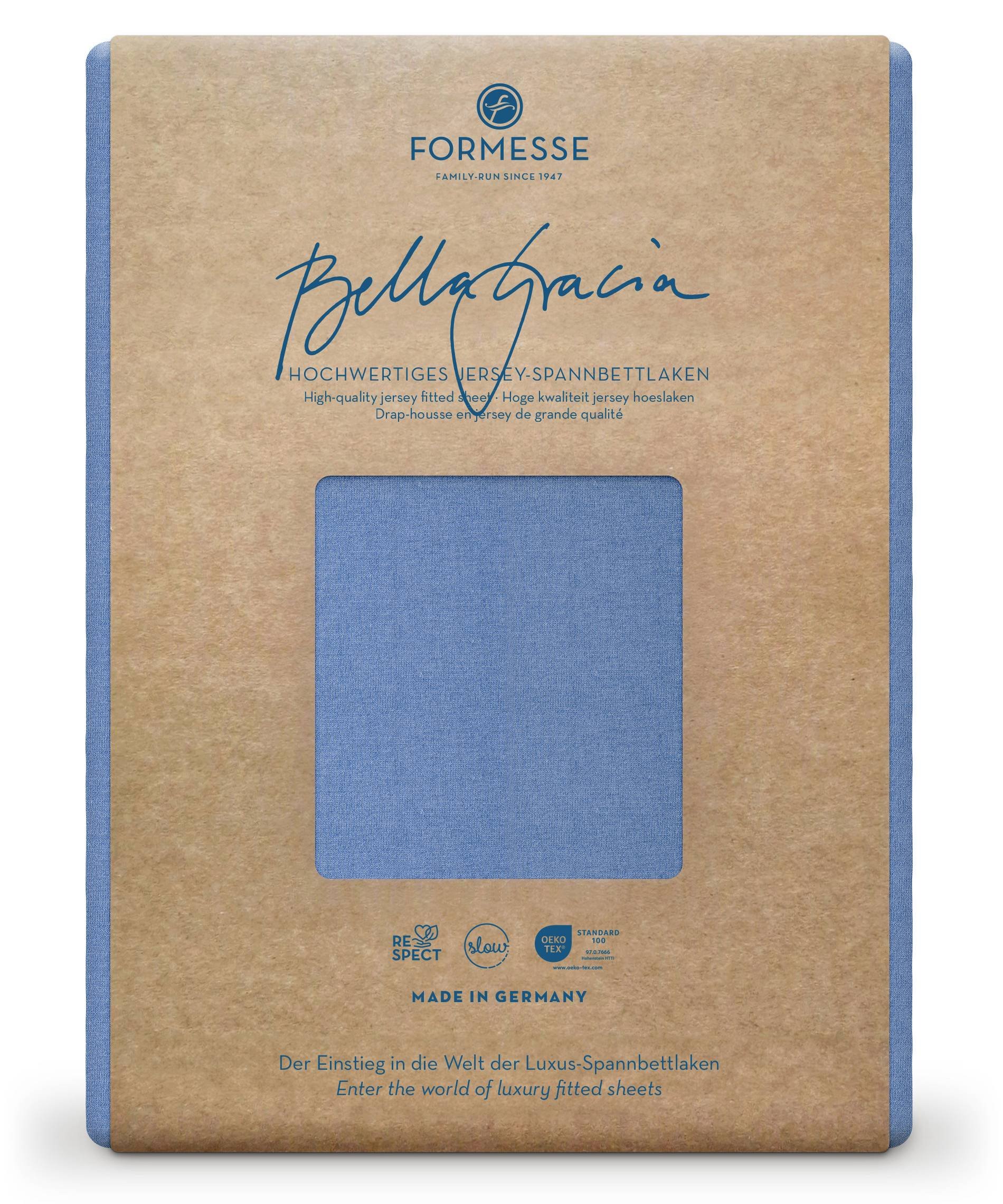 Formesse Spannbettlaken Bella Gracia Jeansblau (0211)