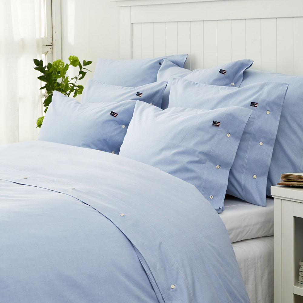 Lexington Bettwäsche Pin Point Oxford Blau – Bild 5