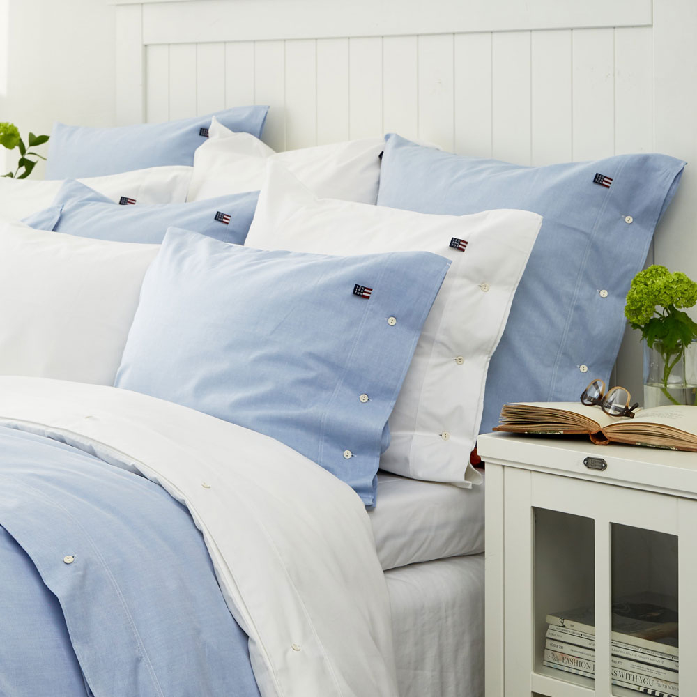 Lexington Bettwäsche Pin Point Oxford Blau