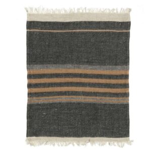Libeco The Belgian Towel Black Stripe
