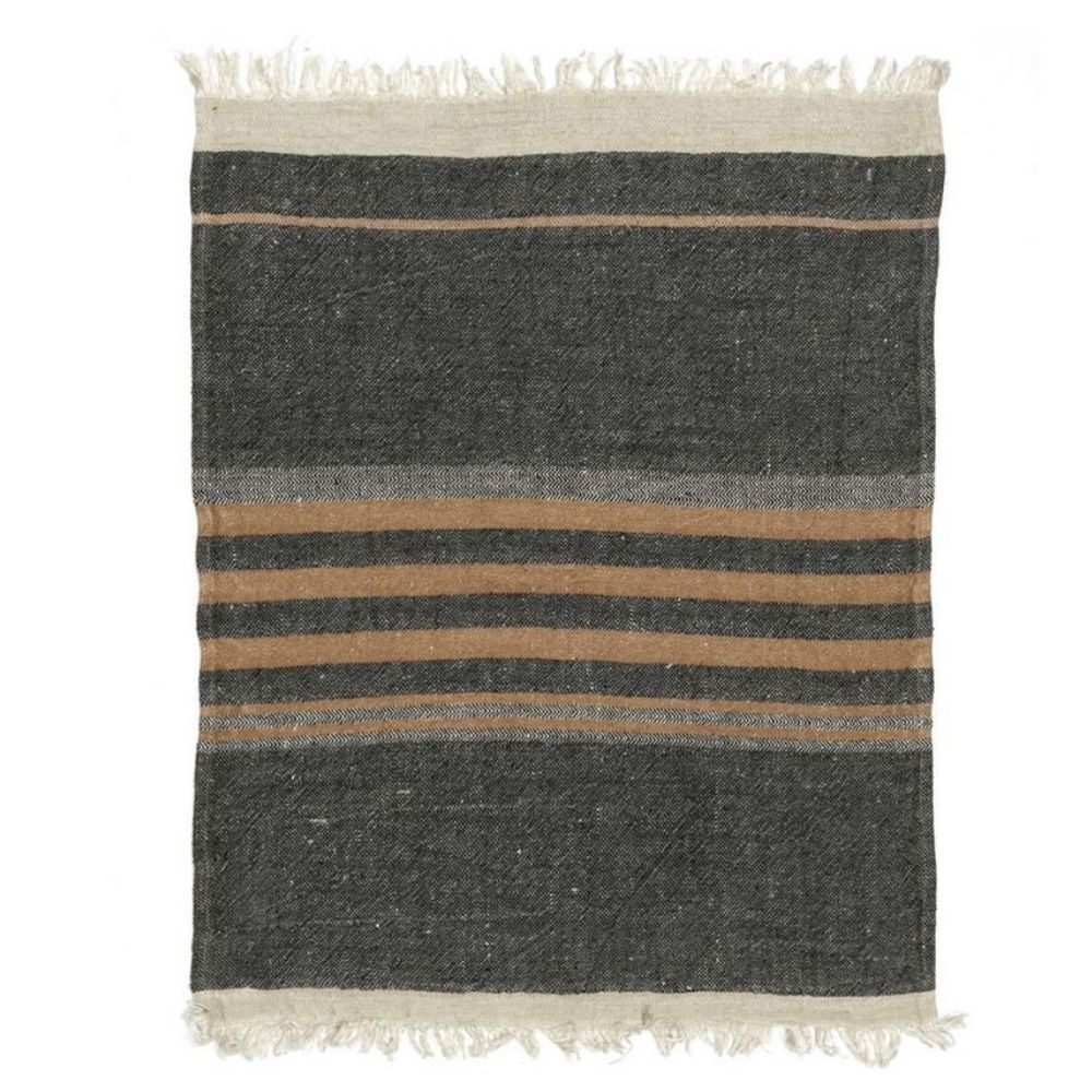 Libeco The Belgian Towel Black Stripe