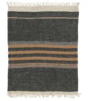 Libeco The Belgian Towel Black Stripe