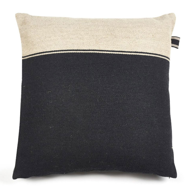 Libeco Dekokissenbezug Marshall Black Flax 63 x 63 cm