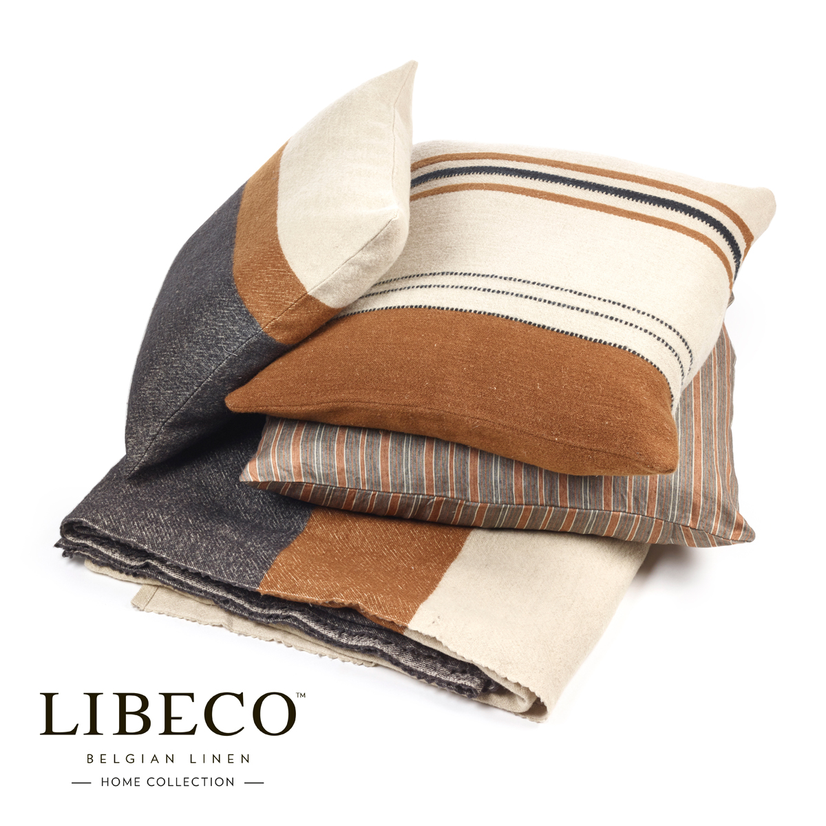 Libeco Dekokissenbezug Foundry Beewax Stripe 63 x 63 cm – Bild 4