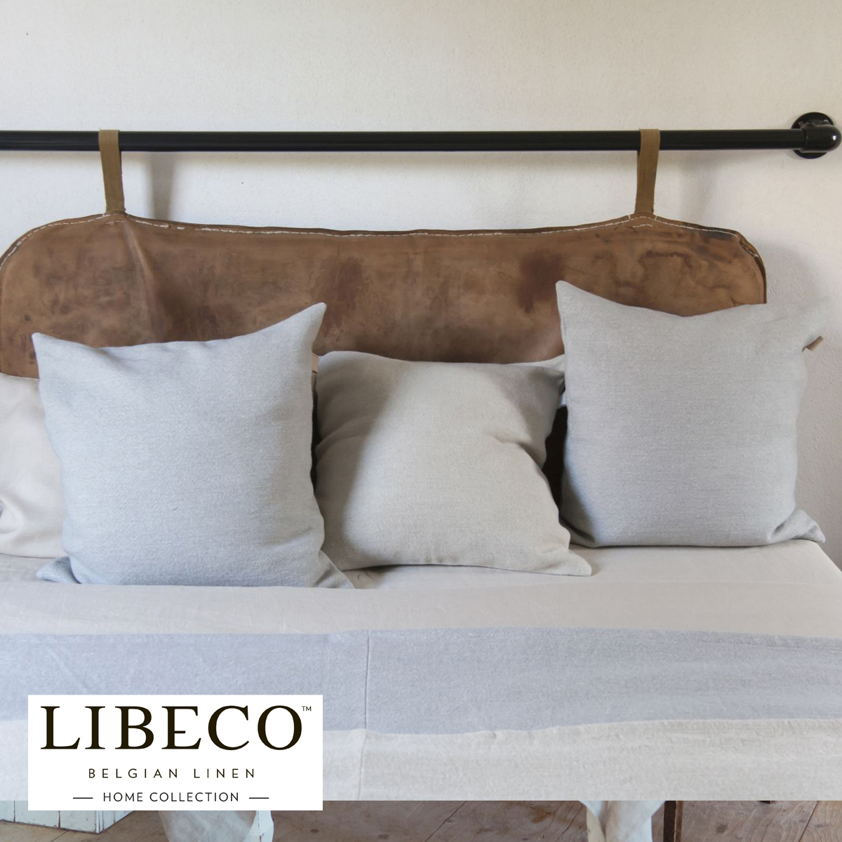 Libeco Dekokissenbezug Shetland Grau – Bild 2