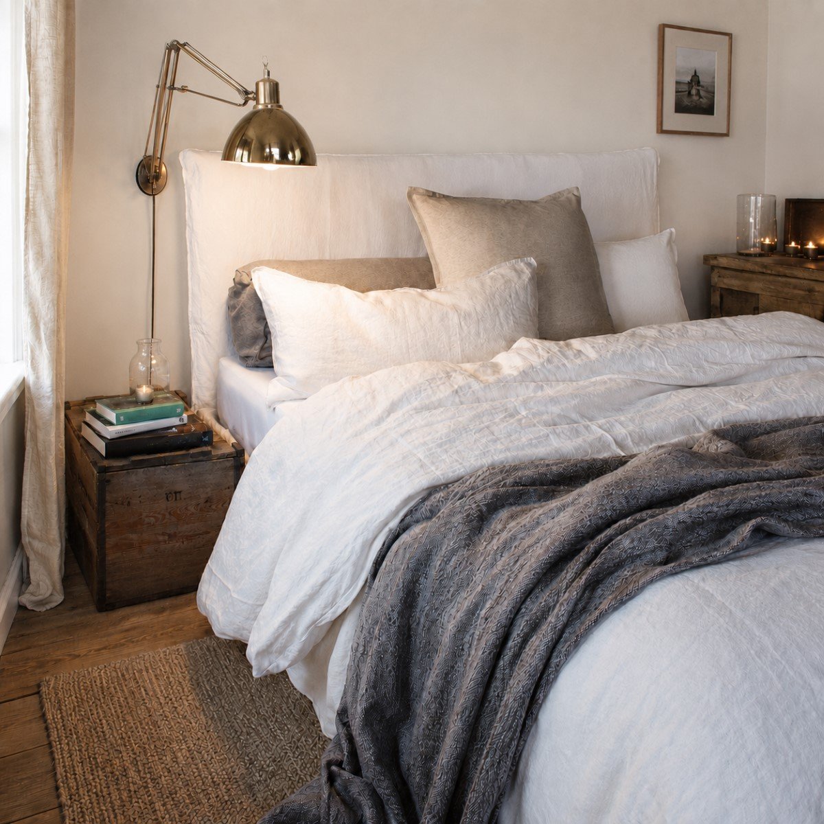 Sunday in Bed Bettwäsche Washed Linen Weiß