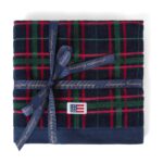 Lexington Handtuch-Set kariert Navy/Grün 2 × 50 × 70 cm