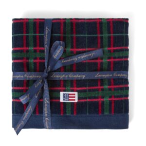 Lexington Handtuch-Set kariert Navy/Grün 2 × 50 × 70 cm