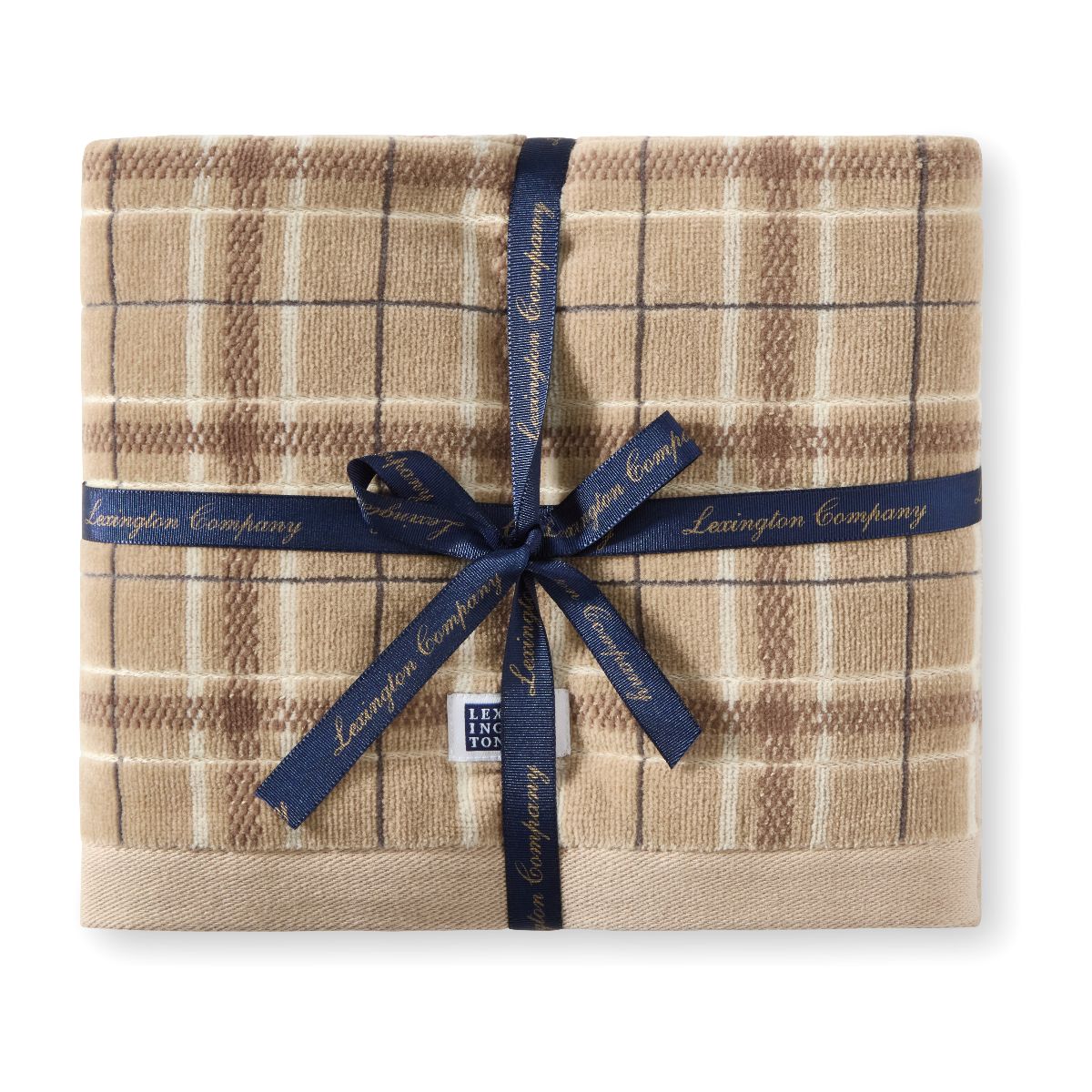Lexington Handtuch-Set kariert Beige/Grau 2 × 50 × 70 cm