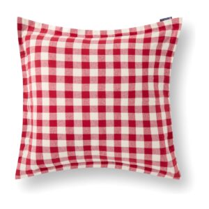 Lexington Kissenbezug Flanell kariert Rot/Hellbeige 50 × 70 cm