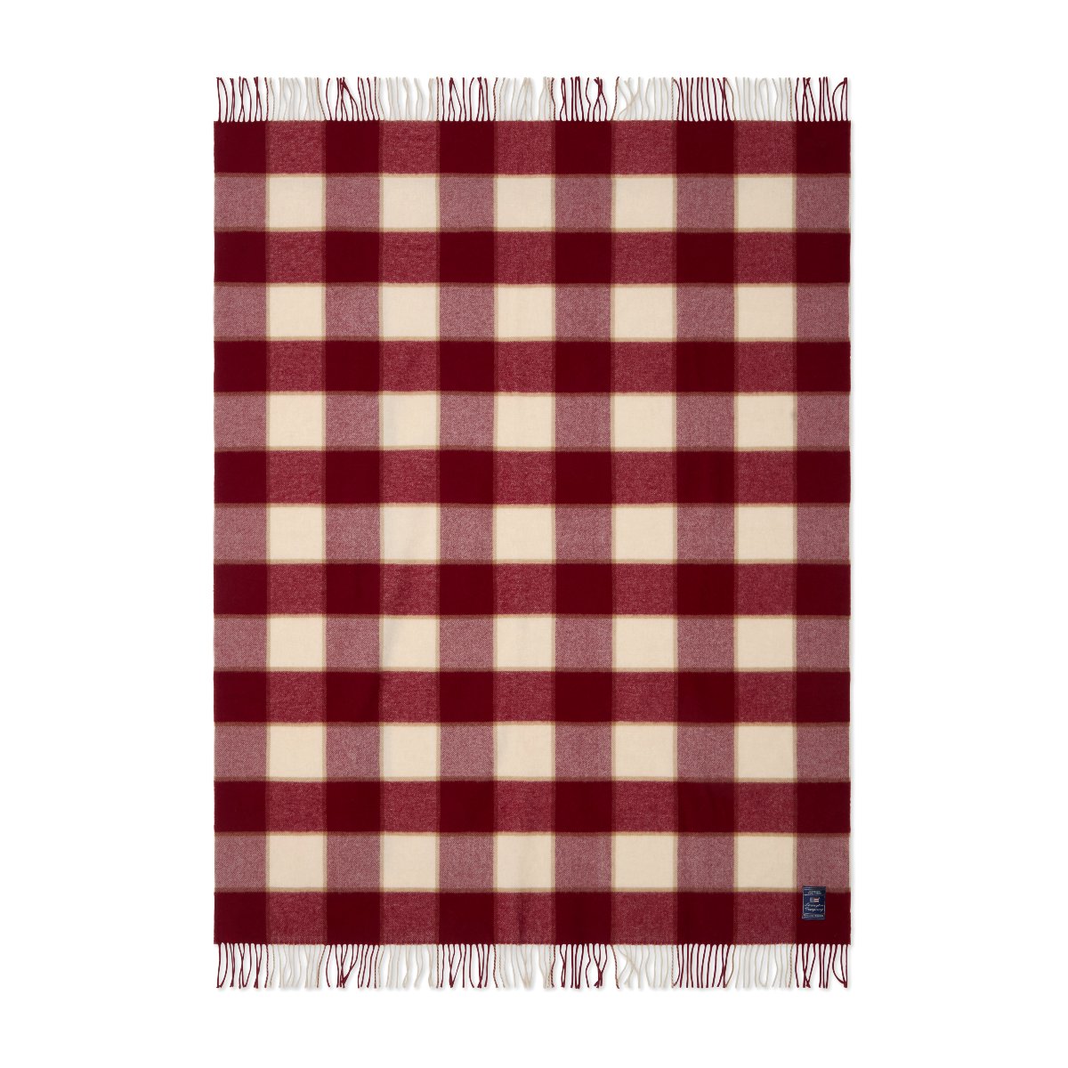 Lexington Plaid recycelte Wolle kariert Rot/Hellbeige/Beige 130 × 170 cm – Bild 4