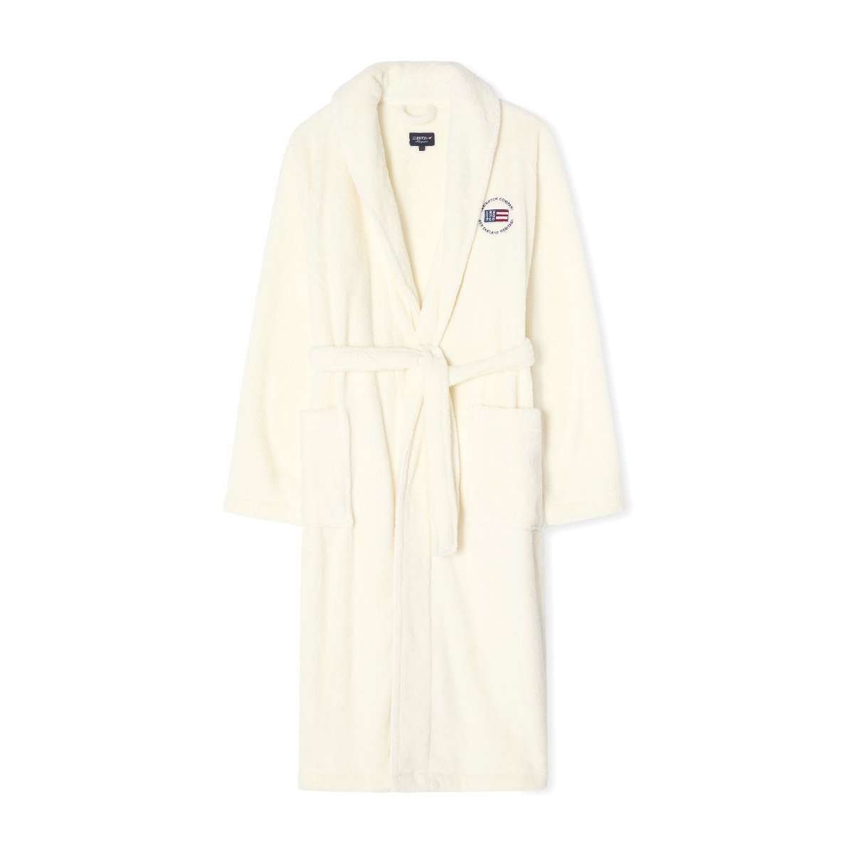 Lexington Bademantel Fleece Weiß – Bild 2